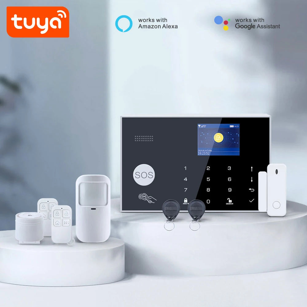 YECO SAS-10 Smart Alarm Security System - Wifi & 4G GSM Connection, Motion and Door/Window Sensor, Mobile Compatible