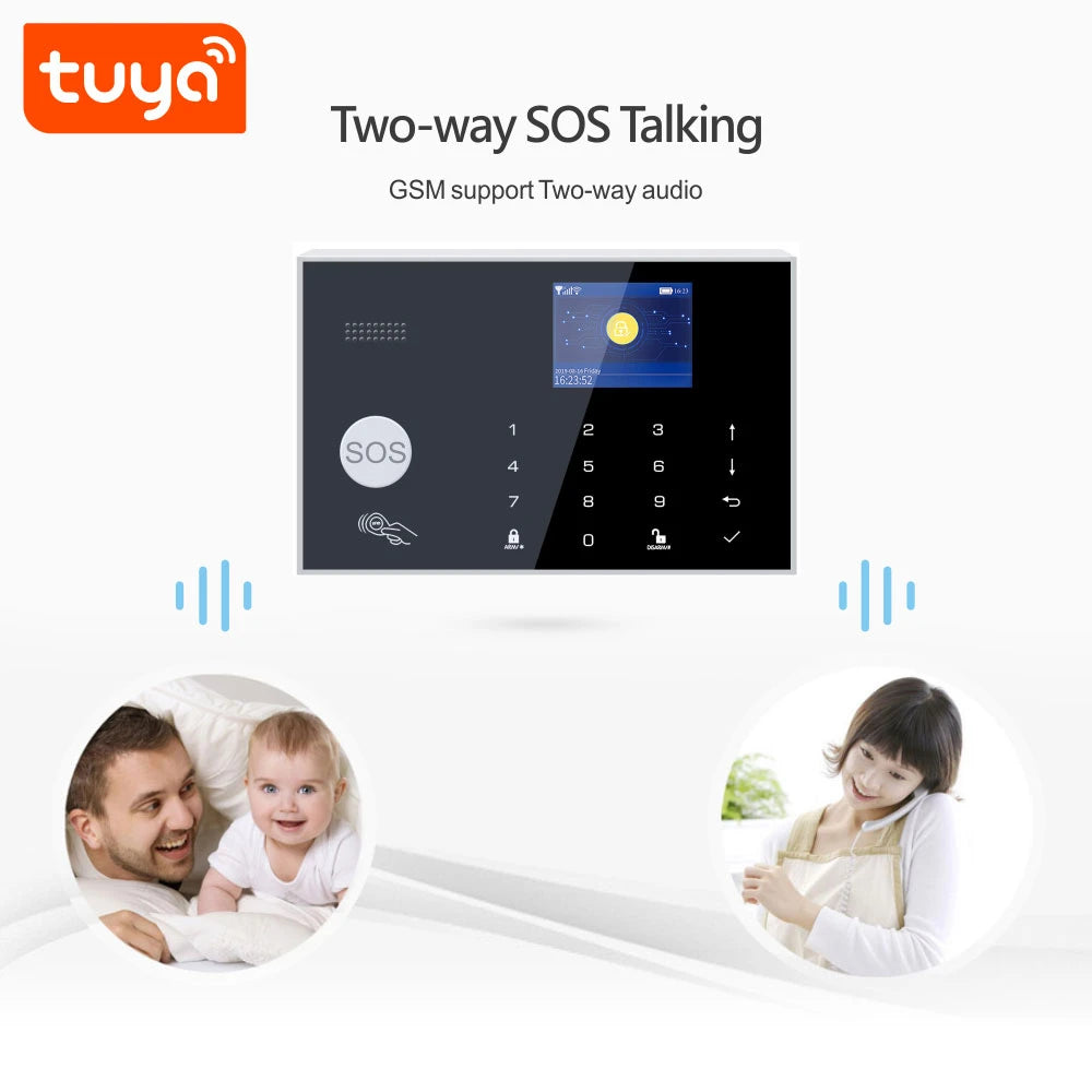 YECO SAS-10 Smart Alarm Security System - Wifi & 4G GSM Connection, Motion and Door/Window Sensor, Mobile Compatible